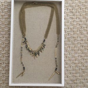 Gold convertible lariat necklace
